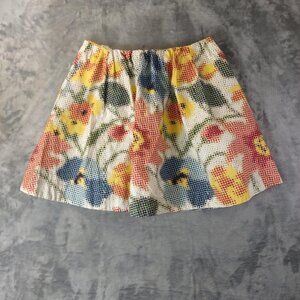 Saturday‎ Kate Spade 2 White Multicolored Floral Flowy Soft Girl Cotton Shirt